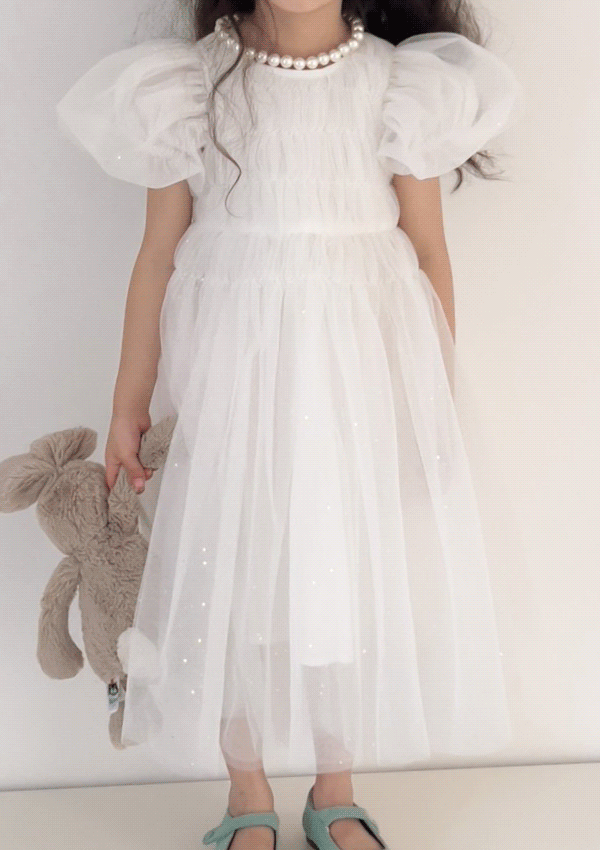 러블리즈 드레스 (아이보리/핑크) (3-9세)